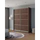 Шкаф-купе Клевер Атина с 2 дверями 240x180х45 см 6 полок ЛДСП цвет шамони темный