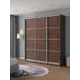 Шкаф-купе Клевер Атина с 3 дверями 240x220х50 см 9 полок ЛДСП цвет шамони темный