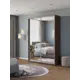 Шкаф-купе Клевер Атина с 2 дверями 240x150х50 см 6 полок ЛДСП цвет шамони темный зеркальный