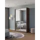 Шкаф-купе Клевер Атина с 2 дверями 240x180х65 см 6 полок ЛДСП цвет шамони темный зеркальный