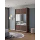 Шкаф-купе Клевер Атина с 2 дверями 240x130х45 см 6 полок ЛДСП цвет шамони темный комбинированный