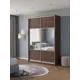 Шкаф-купе Клевер Атина с 2 дверями 240x160х50 см 6 полок ЛДСП цвет шамони темный комбинированный