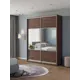Шкаф-купе Клевер Атина с 2 дверями 240x190х65 см 6 полок ЛДСП цвет шамони темный комбинированный