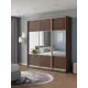 Шкаф-купе Клевер Атина с 3 дверями 240x200х45 см 9 полок ЛДСП цвет шамони темный комбинированный