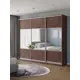 Шкаф-купе Клевер Атина с 3 дверями 240x260х45 см 9 полок ЛДСП цвет шамони темный комбинированный