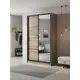 Шкаф-купе Клевер Атина с 2 дверями и зеркалом 240x110х45 см 6 полок ЛДСП цвет дуб крафт серый