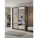 Шкаф-купе Клевер Атина с 2 дверями и зеркалом 240x140х45 см 6 полок ЛДСП цвет дуб крафт серый