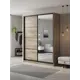 Шкаф-купе Клевер Атина с 2 дверями и зеркалом 240x180х45 см 6 полок ЛДСП цвет дуб крафт серый