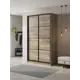 Шкаф-купе Клевер Атина с 2 дверями 240x130х45 см 6 полок ЛДСП цвет дуб крафт серый
