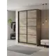 Шкаф-купе Клевер Атина с 2 дверями 240x140х50 см 6 полок ЛДСП цвет дуб крафт серый