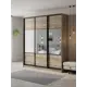 Шкаф-купе Клевер Атина с 3 дверями 240x200х45 см 9 полок ЛДСП цвет дуб крафт серый комбинированный