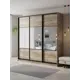 Шкаф-купе Клевер Атина с 3 дверями 240x240х45 см 9 полок ЛДСП цвет дуб крафт серый комбинированный