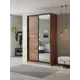 Шкаф-купе Клевер Атина с 2 дверями и зеркалом 240x120х45 см 6 полок ЛДСП цвет дуб крафт табак