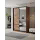 Шкаф-купе Клевер Атина с 2 дверями и зеркалом 240x140х50 см 6 полок ЛДСП цвет дуб крафт табак