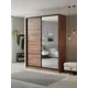 Шкаф-купе Клевер Атина с 2 дверями и зеркалом 240x170х65 см 6 полок ЛДСП цвет дуб крафт табак