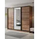 Шкаф-купе Клевер Атина с 3 дверями и зеркалом 240x270х65 см 9 полок ЛДСП цвет дуб крафт табак