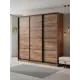 Шкаф-купе Клевер Атина с 3 дверями 240x230х45 см 9 полок ЛДСП цвет дуб крафт табак