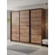 Шкаф-купе Клевер Атина с 3 дверями 240x260х45 см 9 полок ЛДСП цвет дуб крафт табак