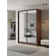 Шкаф-купе Клевер Атина с 2 дверями 240x150х45 см 6 полок ЛДСП цвет дуб крафт табак зеркальный