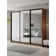 Шкаф-купе Клевер Атина с 3 дверями 240x260х45 см 9 полок ЛДСП цвет дуб крафт табак зеркальный