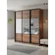 Шкаф-купе Клевер Атина с 3 дверями 240x210х58 см 9 полок ЛДСП цвет дуб крафт табак комбинированный