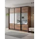 Шкаф-купе Клевер Атина с 3 дверями 240x240х65 см 9 полок ЛДСП цвет дуб крафт табак комбинированный