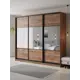 Шкаф-купе Клевер Атина с 3 дверями 240x260х65 см 9 полок ЛДСП цвет дуб крафт табак комбинированный