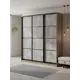 Шкаф-купе Клевер Атина с 3 дверями 240x200х45 см 9 полок ЛДСП цвет дуб крафт серый/бетон серый