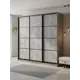 Шкаф-купе Клевер Атина с 3 дверями 240x240х50 см 9 полок ЛДСП цвет дуб крафт серый/бетон серый