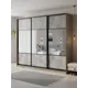 Шкаф-купе Клевер Атина с 3 дверями 240x260х65 см 9 полок ЛДСП цвет дуб крафт серый комбинированный/бетон серый