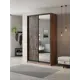 Шкаф-купе Клевер Атина с 2 дверями и зеркалом 240x120х50 см 6 полок ЛДСП цвет дуб крафт табак/бетон темный