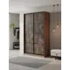 Шкаф-купе Клевер Атина с 2 дверями 240x130х65 см 6 полок ЛДСП цвет дуб крафт табак/бетон темный