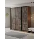Шкаф-купе Клевер Атина с 3 дверями 240x220х45 см 9 полок ЛДСП цвет дуб крафт табак/бетон темный