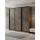 Шкаф-купе Клевер Атина с 3 дверями 240x230х45 см 9 полок ЛДСП цвет дуб крафт табак/бетон темный