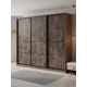 Шкаф-купе Клевер Атина с 3 дверями 240x270х45 см 9 полок ЛДСП цвет дуб крафт табак/бетон темный