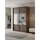 Шкаф-купе Клевер Атина с 2 дверями 240x140х58 см 6 полок ЛДСП цвет дуб крафт табак комбинированный/бетон темный