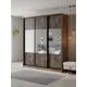 Шкаф-купе Клевер Атина с 3 дверями 240x220х65 см 9 полок ЛДСП цвет дуб крафт табак комбинированный/бетон темный