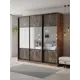 Шкаф-купе Клевер Атина с 3 дверями 240x240х58 см 9 полок ЛДСП цвет дуб крафт табак комбинированный/бетон темный