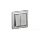 Выключатель встраиваемый Iek Brite BR-V20-0-10-K46-F 2 клавиши цвет сталь