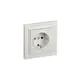 Розетка встраиваемая Iek Brite BR-R14-16-K36-F с заземлением и шторками цвет жемчуг