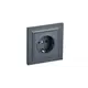 Розетка встраиваемая Iek Brite BR-R14-16-K35-F с заземлением и шторками цвет маренго