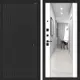 Входная дверь Лабиринт Бункер 06 левый 205x88см цвет черный кварц/белый софт с зеркалом ФЛЗ-1