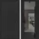 Входная дверь Лабиринт Бункер 06 левый 205x88см цвет черный кварц/черный кварц с зеркалом ФЛЗ-1