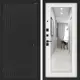 Входная дверь Лабиринт Бункер 06 левый 205x88см цвет черный кварц/белое дерево с зеркалом П18