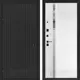 Входная дверь Лабиринт Бункер 06 левый 205x88см цвет черный кварц/белый софт с зеркалом П31