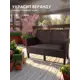 Диван садовый Козырь 6199037 СадКо 114x80x59 см пластик коричневый