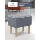 Пуф Monofix Одос 42x42x42 см рогожка цвет серо-синий