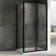 Душевой уголок Abber Schwarzer Diamant 645931 прямоугольный 120x80см черный профиль эффект стекла прозрачный