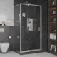 Душевой уголок Ambassador Elysium 460254 прямоугольный 80x100см серебро профиль эффект стекла прозрачный