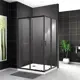 Душевой уголок Belbagno Uno 459423 прямоугольный 100x80см черный профиль эффект стекла прозрачный